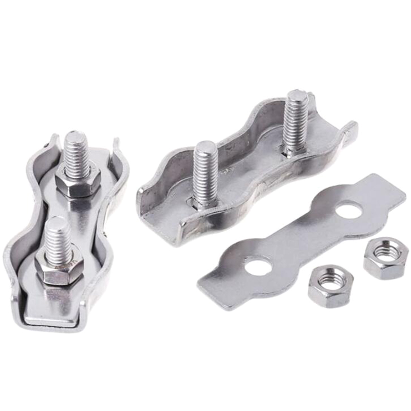 

Double Clip 316 Stainless Steel Chuck Chuck Card Rope Double Clip Wire Rope Clamp