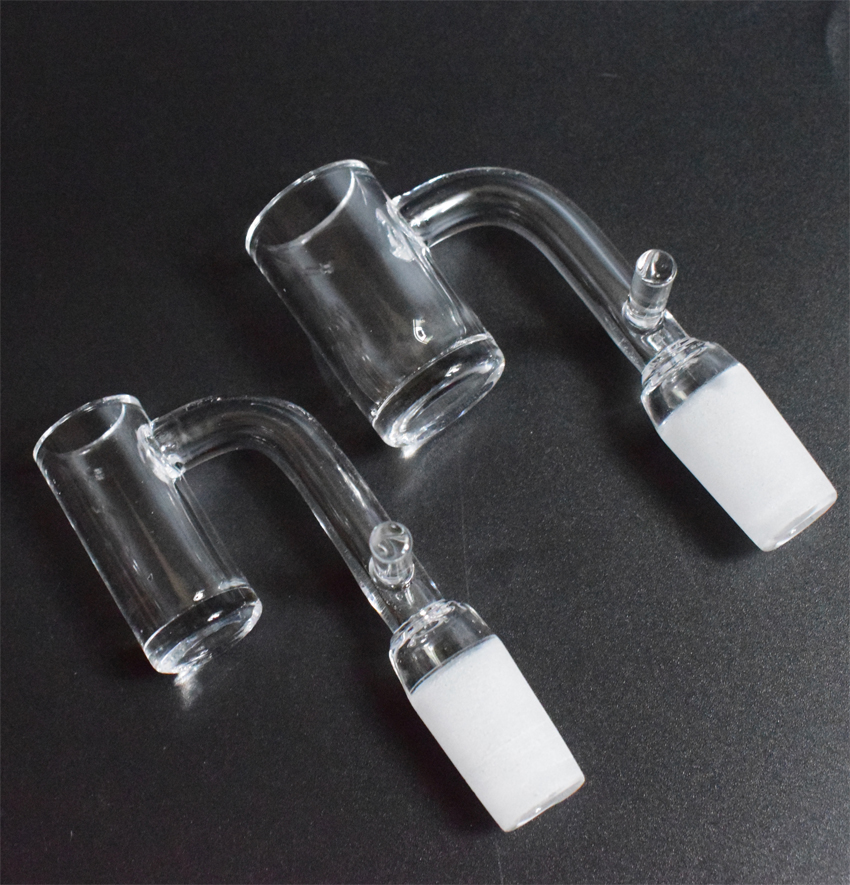 

16mm 20mm OD Quartz Enail Banger With Hook Female Male 10mm 14mm 18mm Quartz E Nail Banger Nails For Coil Heater Glass Bongs