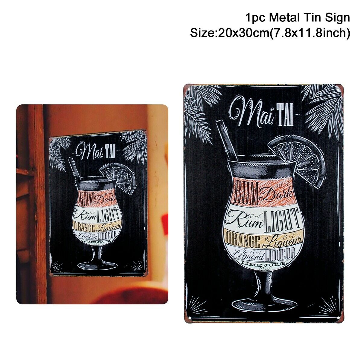 2021 Durable Metal Tin Signs Waterproof Bar Decorations ...