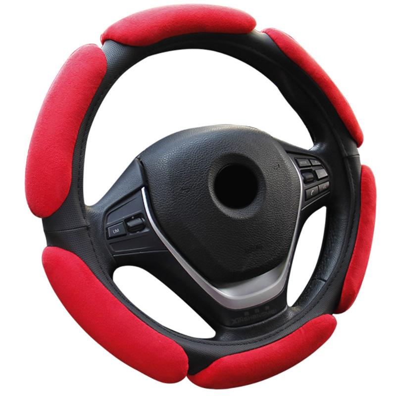 

Universal Steering wheel cover Non-slip Flocking Cloth Decoration 38CM