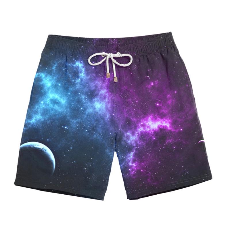 

Harajuku Summer Hip Hop Shorts men 3D Galaxy Starry Sky Print Beach Fitness Trousers Fashion Men' Bermuda Boardshort jogges, Zlc-dk-xk01