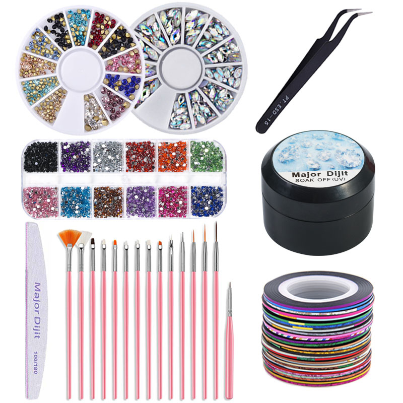 

Colorful temperature changing rubber primer 7colors in 1 Nail Polish Gel Kit Nail Art Decorations
