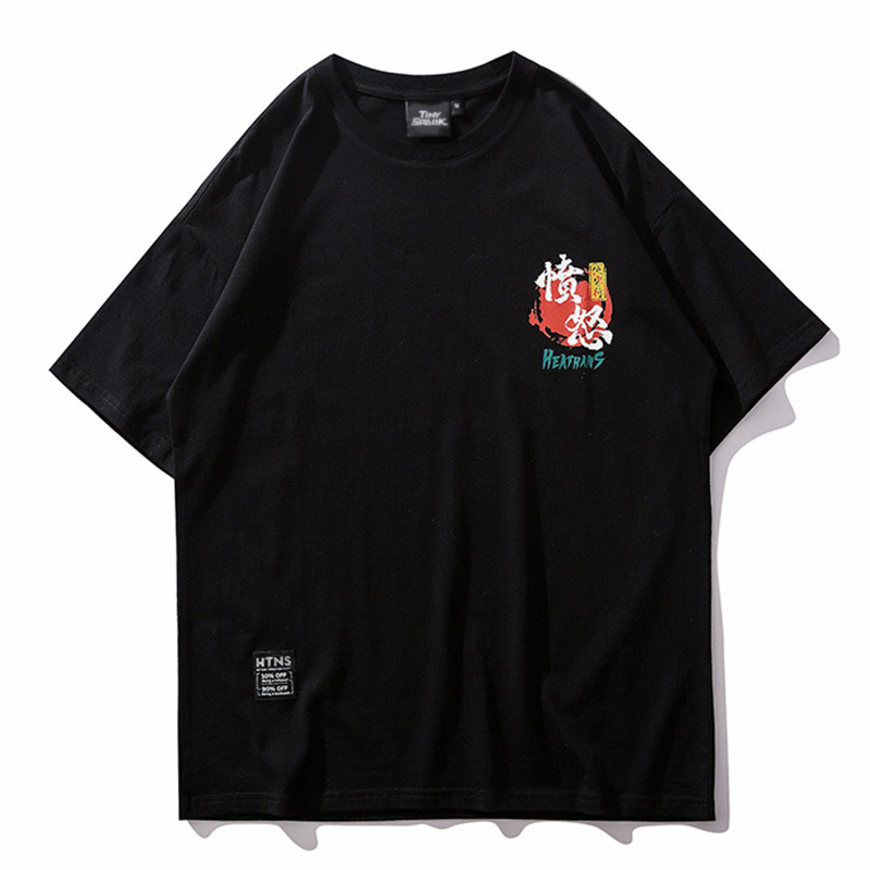

MarchWind Men Hip Hop T Shirt Streetwear Funny Samurai Dog T-Shirt Japanese Harajuku Tshirt 2019 Summer Cotton Tops Tees Short Sleeve, White
