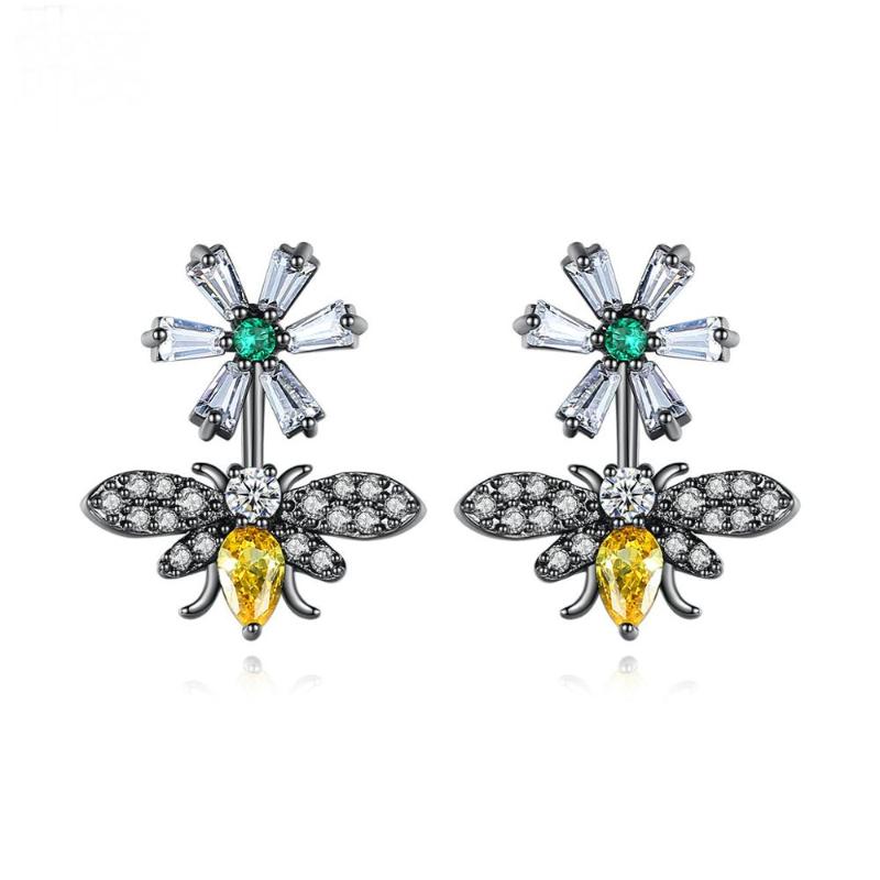 

fashion vintage cubic zirconia bee earring for women