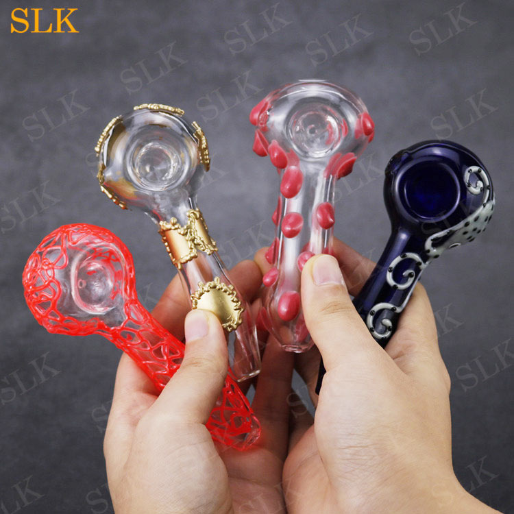 

High Boro silicate Glass Pipes Smoking Pipe VS Glass Water Pipes Collectible Tobacco Dry Herb Hand Pipes Hookah Bong Smoke Bottle