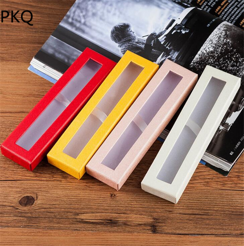 

10Pcs Black Paper Pen Box Color Cardboard Pen Case Stationery Pencil Packaging Box Party Present Boxes 17.3*4.3*2.1cm