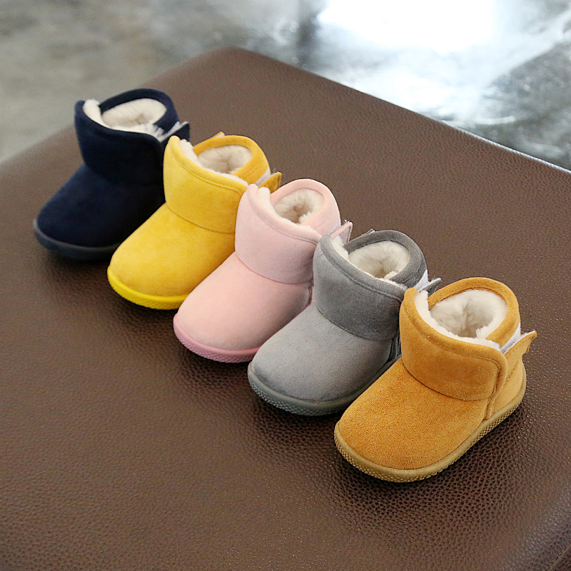 

Winter Infant Toddler Snow Boots Baby Girls Boys Outdoor Boots Warm Thicken Plush Soft Bottom Kids Child Cotton Shoes