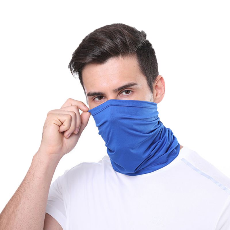 

Outdoor Hiking Ice Silk Face Mask Scarf Sports Neck Masks Windproof Bicycle Mask Breathable Seamless Bandanas 2020