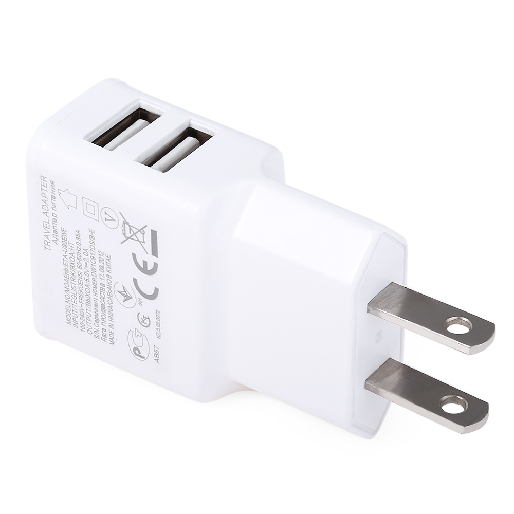 

Wall Charger 2 USB Ports Charging Adapter for Travel Home US Plug