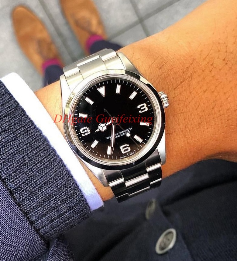 

Latest Men Wristwatch Perpetual Watch Explorer 114270 214270 36mm 39mm Black Dial Stainless Steel Asia 2813 Movement Automatic Men's Watches