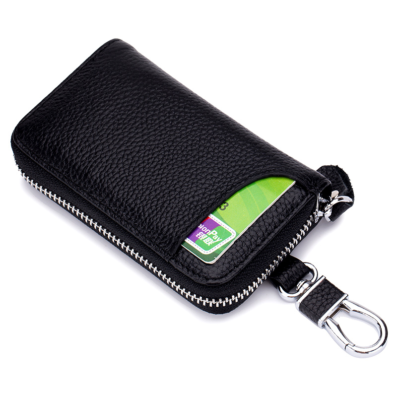 

Genuine Leather KeyChain Men & Women Key Case Multifunction Organizer Wallet Holder Smart Housekeeper Car Small Key Bag Pouch