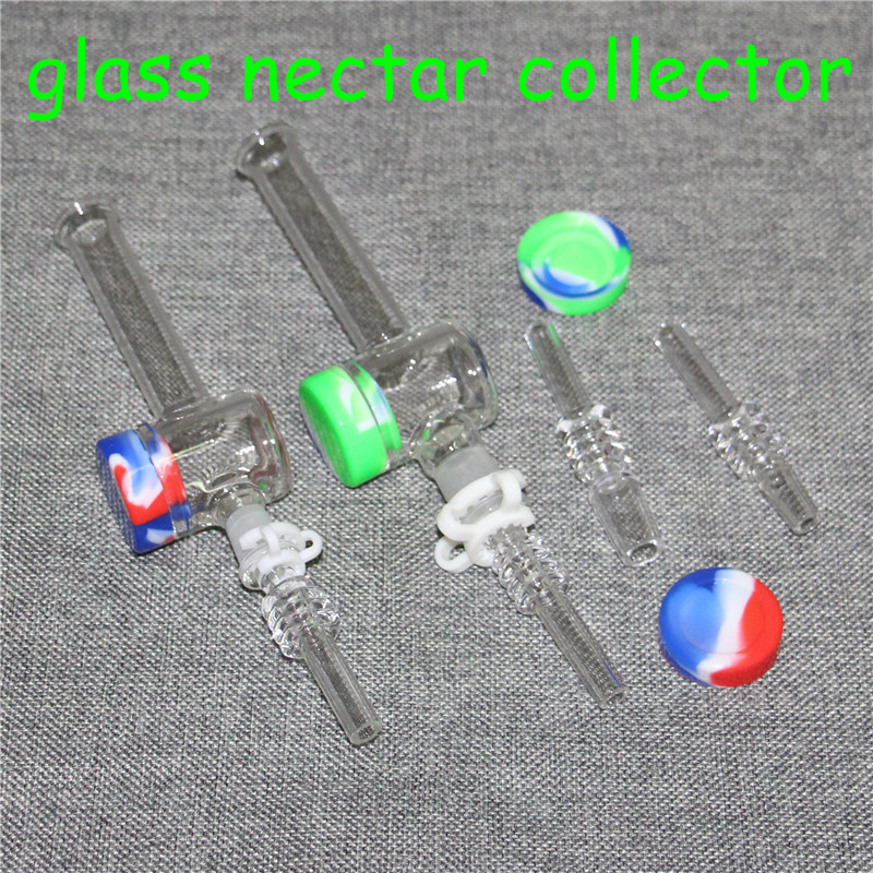 

High quality glass nectar collector with quartz tips 10 14mm nector collector kits oil rigs glass bongs water pipes