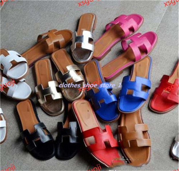 xshfbcl 2020 Livraison gratuite française nouvelle pantoufles d'été de la mode Lian cuir femmes chaussures épaisses et confortables sandales à ha