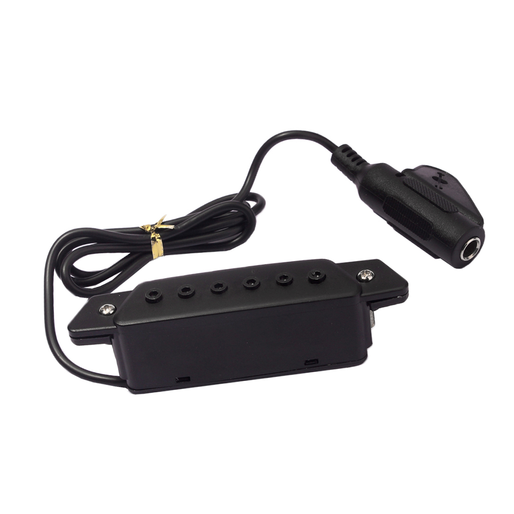 

Magnetic Soundhole Pickup for Acoustic Guitar EQ with 6.35mm Output Endpin Jack