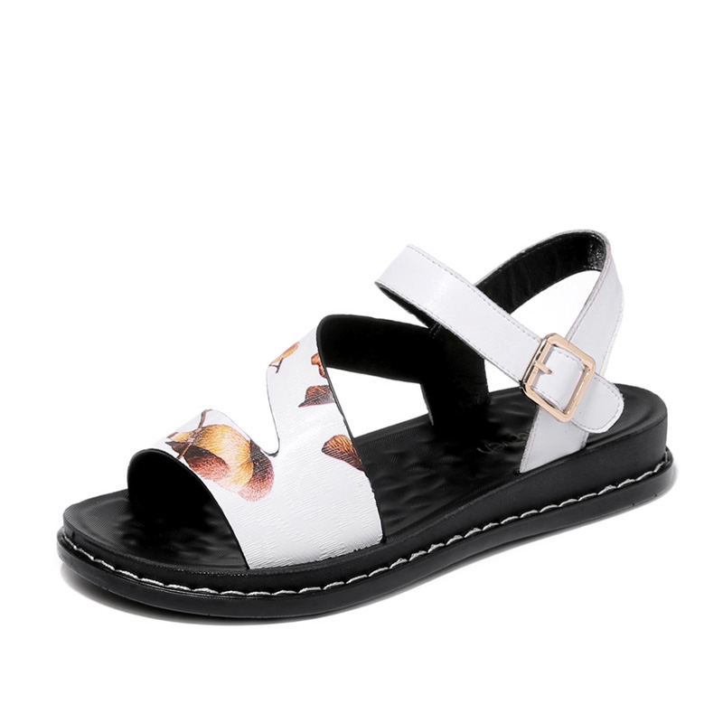 

New Summer Fashion Shoes Women Gladiator Flat With Breathable/Comfortable Women Casual Buckle Strap Sandals