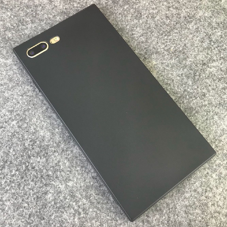 

71801 silicon case for iphone 7 plus / 8 plus ultra thin back cover, E2 black