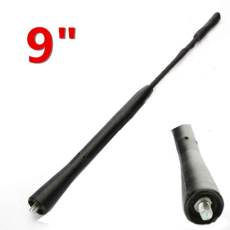 

9" Universal Car Antenna Aerial AM FM Radio Replacement Roof Booster Black AP