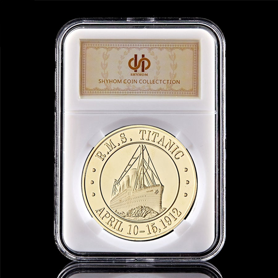 1912 Titanic Victims 100 Anniversary R.M.S White Star Line Silver Plated Souvenir Coin Art Metal Craft W/Pccb Box-image-522506785