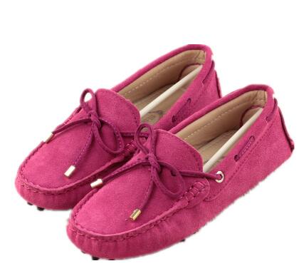 

New Women's Casual Genuine Leather Shoes Women Flat Shoe 17 Colors Casual Loafers Women Shoe Flats Moccasins Lady Driving Shoes, Green