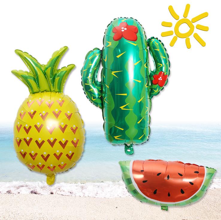 

Fruits Balloons Watermelon Pineapple and Cactus Foil Balloon Helium or Air Hawaii Luau Tropical Birthday Party Decoration large size