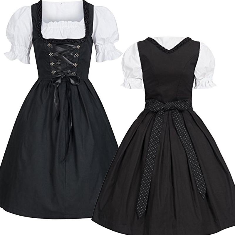 

Costume Accessories Xxxxxl Xxxxl Plus Size Women's German Dirndl Dress Traditional Bavarian Beer Girl Oktoberfest Costumes For Halloween Car, Black
