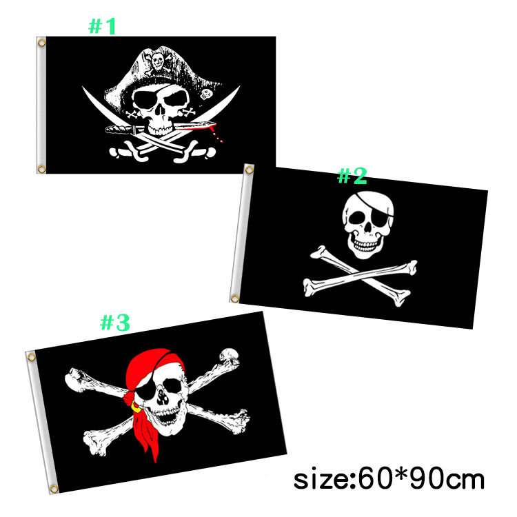 

Pirate Flag 60x90cm Calico Flag Balloween Jolly Roger Skull Flag Polyester Banner Flags And Banners Home Decor