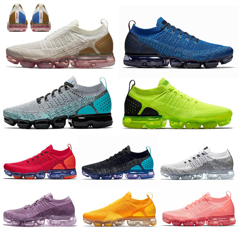 

Knit 2.0 Fly 1.0 Cushion Running Shoes Mens Womens VOLT CNY tiger Dusty Cactus Triple Black Sports Shoes Sneakers Trainers, C17 36-40 black multi-color