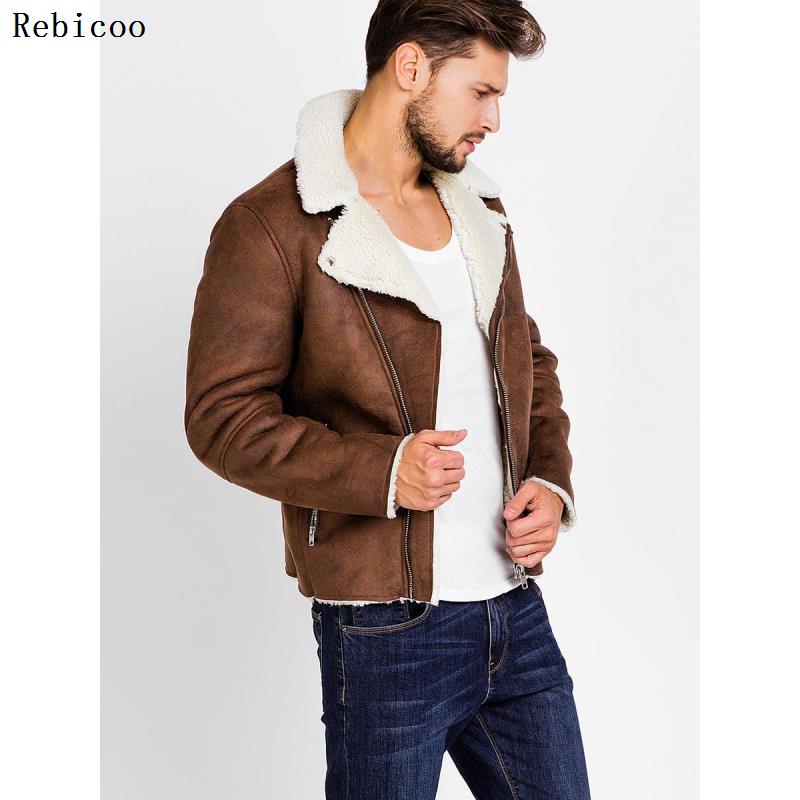 

Faux Suede Jacket for Men Brown Biker Winter Jacket Men Spring Autumn Turn Down Collar Casual Cool Faux Suede Coat, Khaki