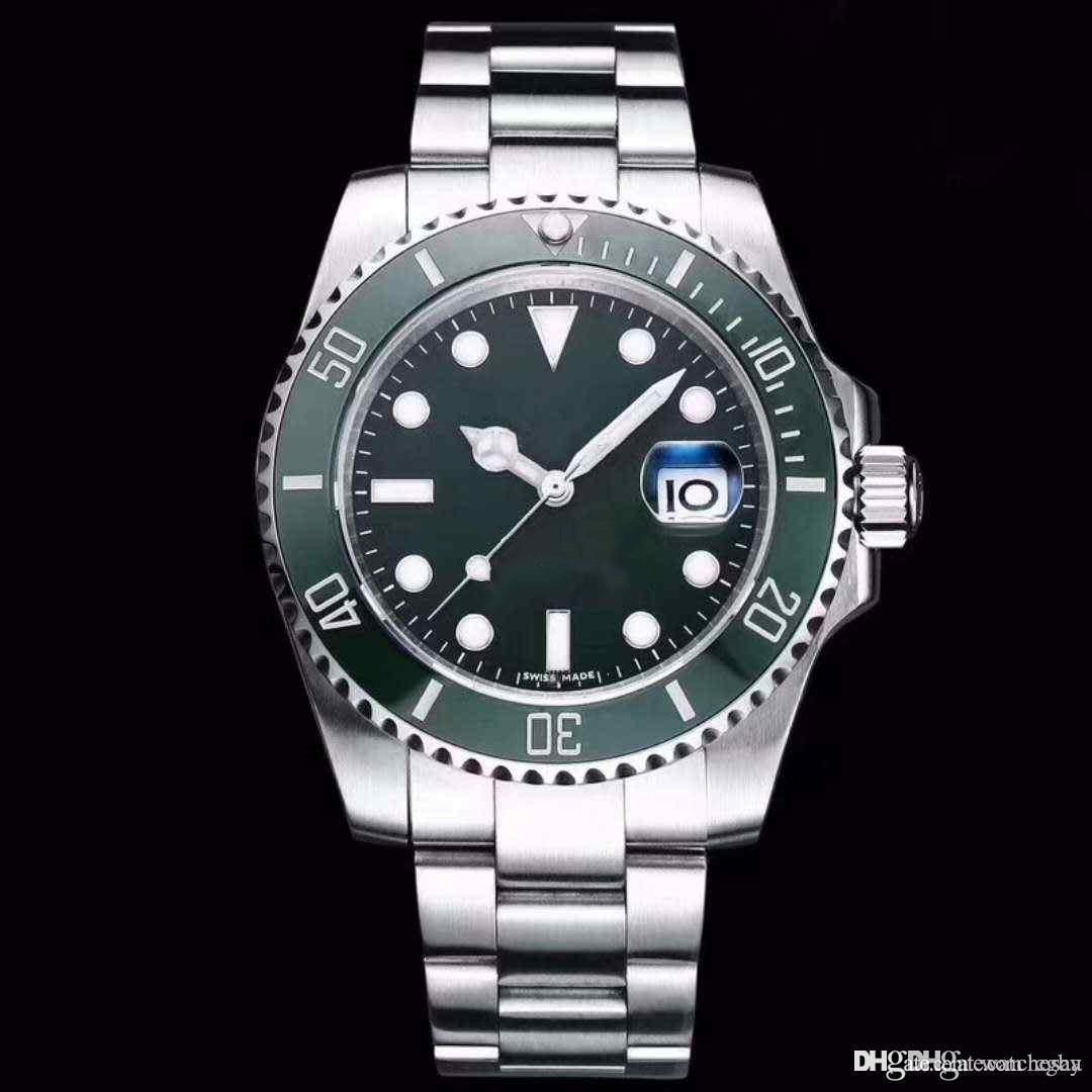 

2018 a-christmas gift 116610ln-97200 automatic top luxury waterproof watch stainless steel black and blue dial men's mechanical watch 3