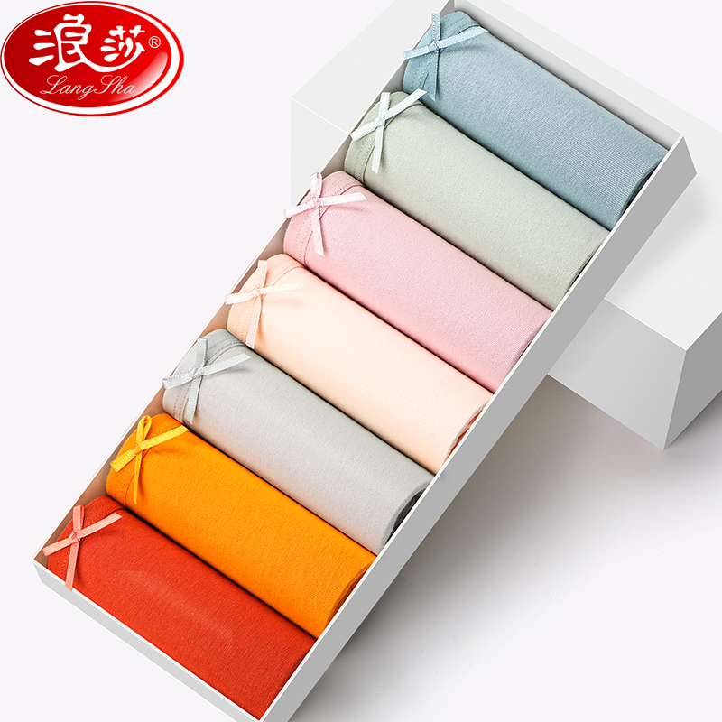 

LANGSHA 5Pcs/set Panties Women Soft Cotton Briefs Underwear Sexy Bow Breathable Seamless Ladies Underpants Female Lingerie  XXL, 103