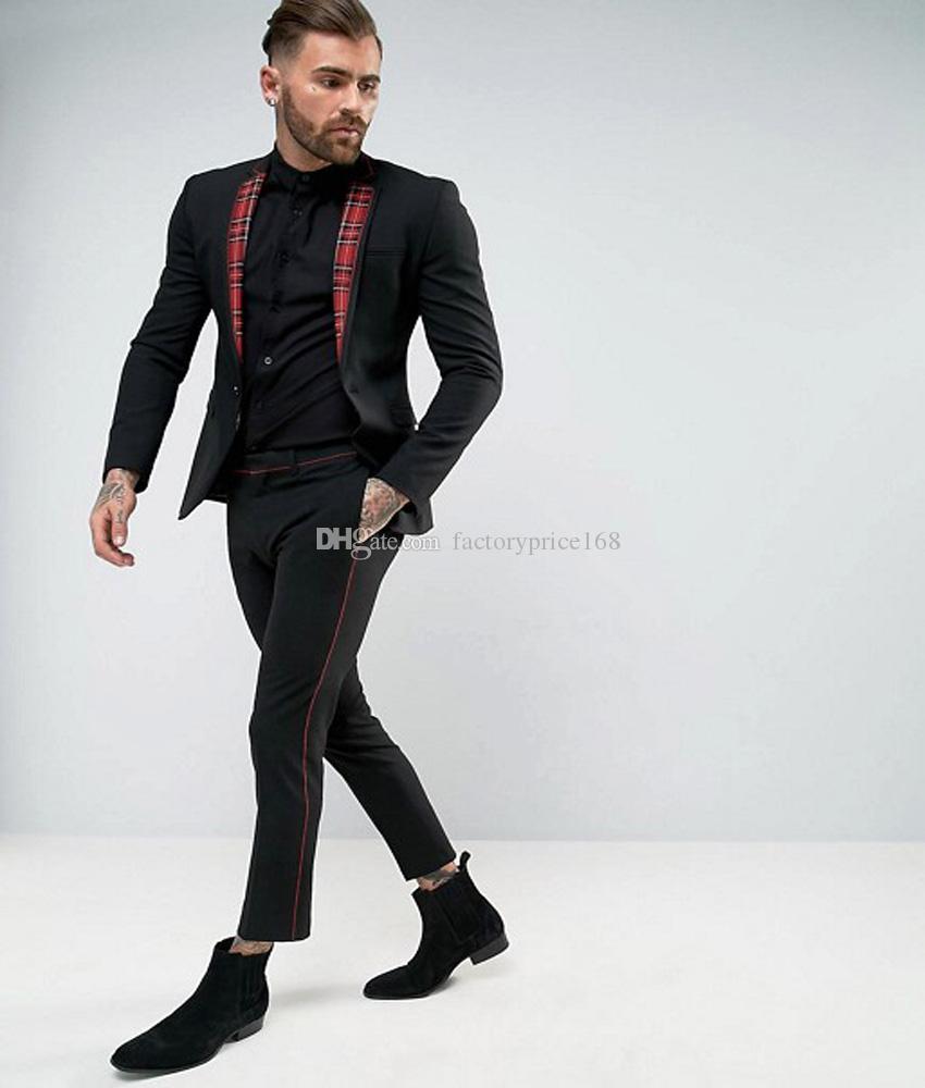 

Popular Groomsmen Notch Lapel One Button (Jacket+Pants+Tie) Groom Tuxedos Groomsmen Best Man Suit Mens Wedding Suits Bridegroom b021, Same as image