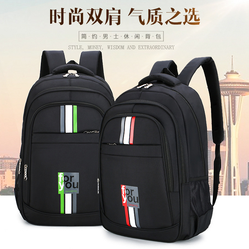 

New Fashion Computer Bag r Explosion Style Backpack Outdoor Travel Travel Backpack Student School Bag ,Striped school, 10th
