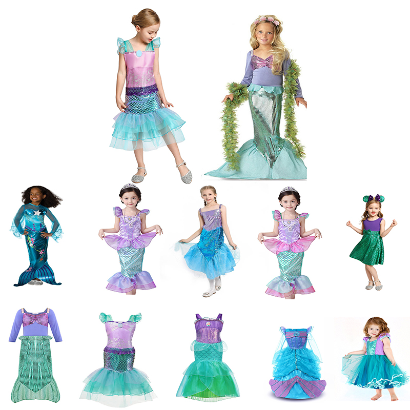 AmzBarley Sirenetta Vestito Bambina Coda di Sirena Principessa Ariel Costume Festa Abito Ragazza Compleanno Halloween Cosplay Carnevale Party Abiti Casuale Vestiti AmzBarley Sirenetta Vestito Bambina Coda di Sirena Principessa Ariel Costume Festa Abito Ragazza Compleanno Halloween Cosplay Carnevale Party Abiti Casuale Vestiti