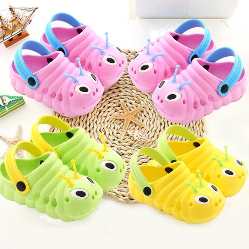 

Animal Prints Toddler Kid Boys Girl Cute Cartoon Beach Non-slip Slippers Flip Shoes Infant Cartoon Flat Heels Solid Baby Shoes, Green