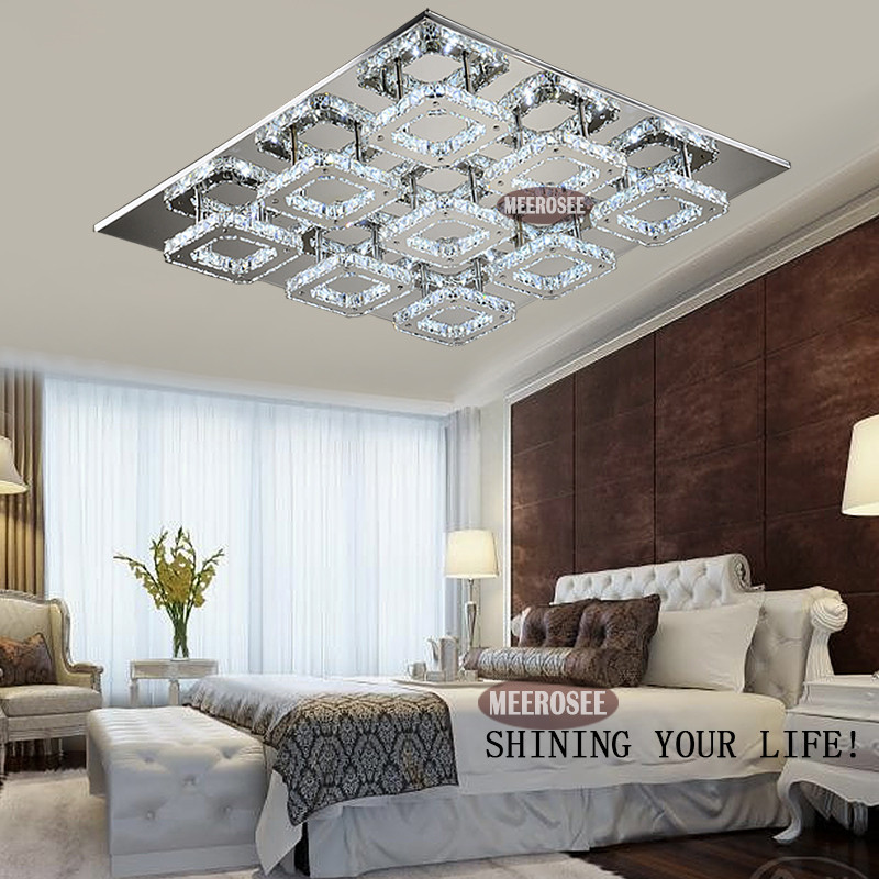 

Modern Chandeliers Indoor Lighting Square Crystal Ceiling Lights Fixture Surface Mounted LED Chandelier Lamp for Hallway Foyer Aisle Corridor