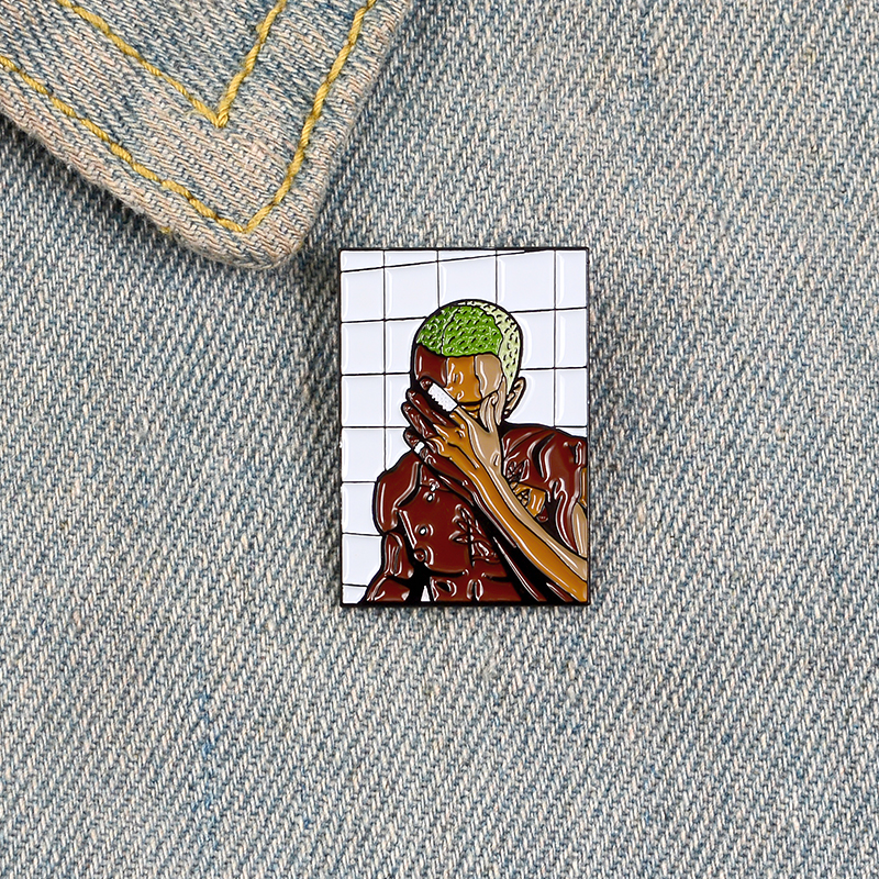 

Singer album enamel pins brooches for women injured man star badges Frank Ocean Lapel pin clothes Jackets backpack Jewelry gift for friend