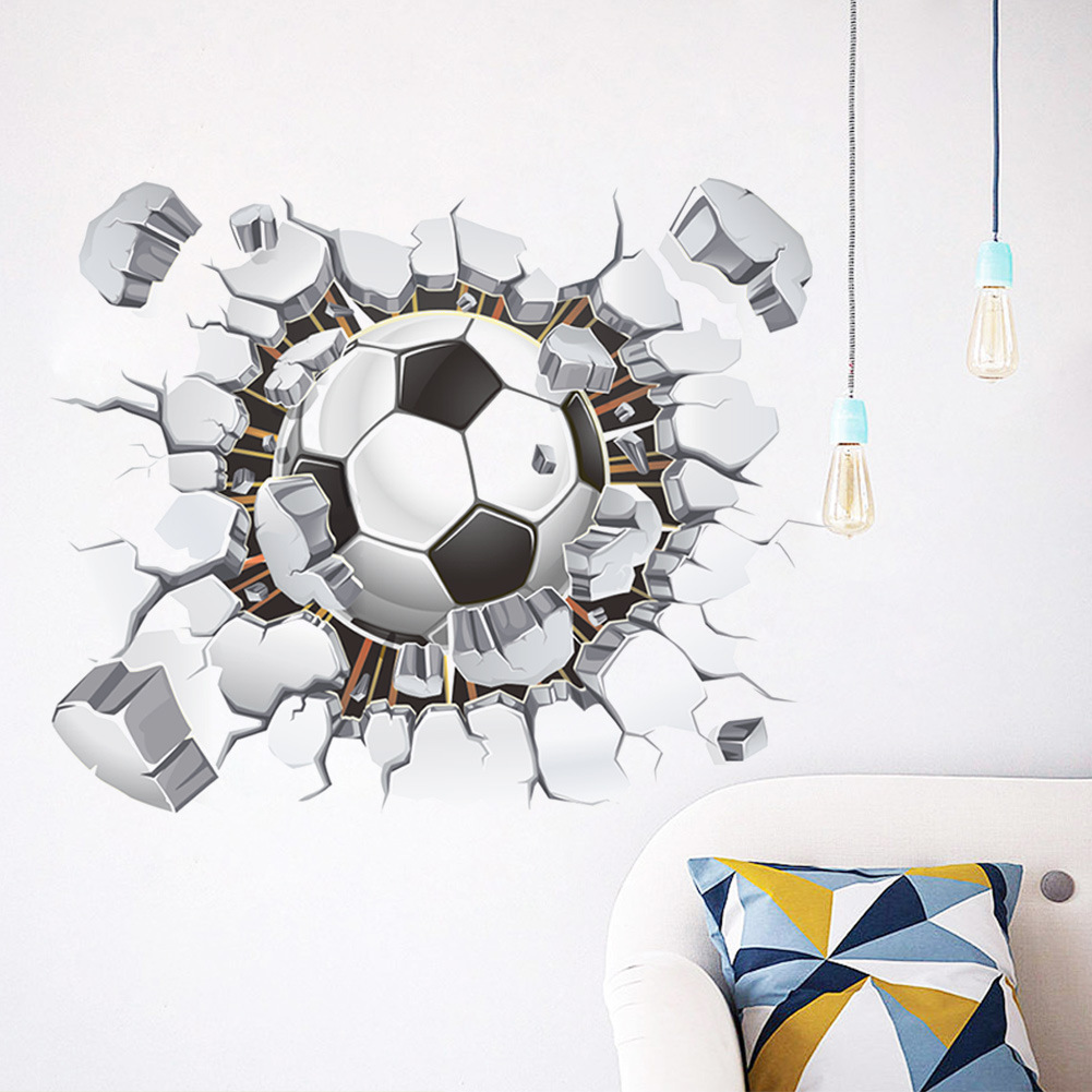 Cristiano Ronaldo Wall Hole 3D Decal Vinyl Sticker Room Smashed Cr7 01 Soccer
