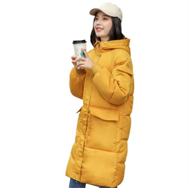 

Winter Women Jacket 2019 New Down Cotton Coat Hooded Thicking Female Snow Wear Overcoat With Large Pockets Plus Size 3XL H009, Black