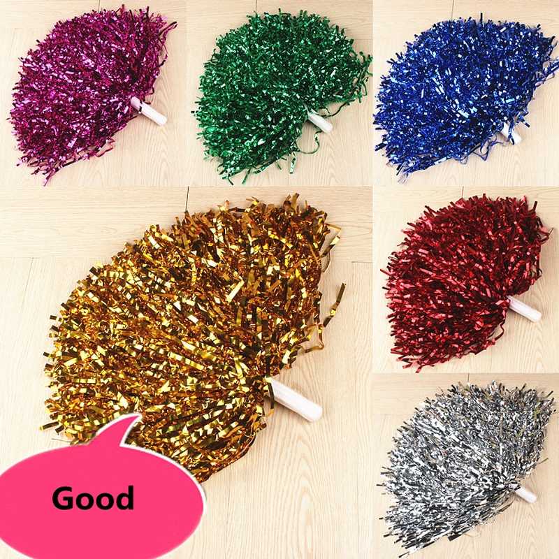

2pcs Large Cheerleading Pom Poms Aerobics Show Dance Hand Flowers Cheerleader Pompoms for Football Basketball Match Pompon