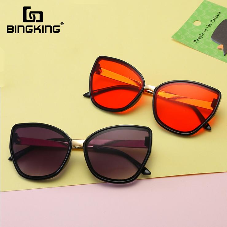 Bingking 2020 nouvelles lunettes de soleil yeux de chat enfants métal enfants lunettes de soleil filles garçons lunettes lunettes bébé lunettes d
