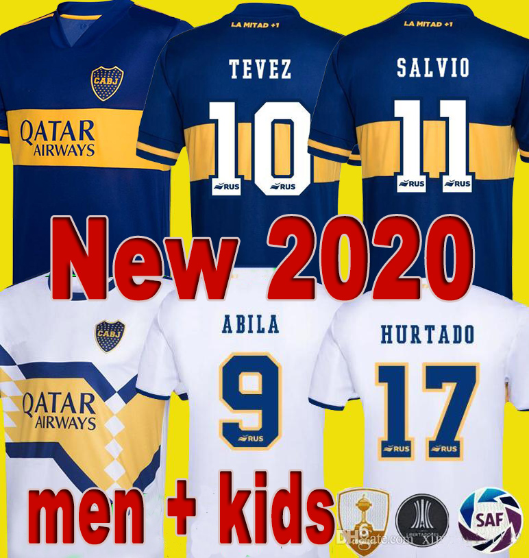 

2020 2021 Boca Juniors soccer Jersey Home Away 20 21 Boca Juniors TEVEZ MARADONA MOURA ABILA REYNOSO DE ROSSI JRS sports football shirt, Kids