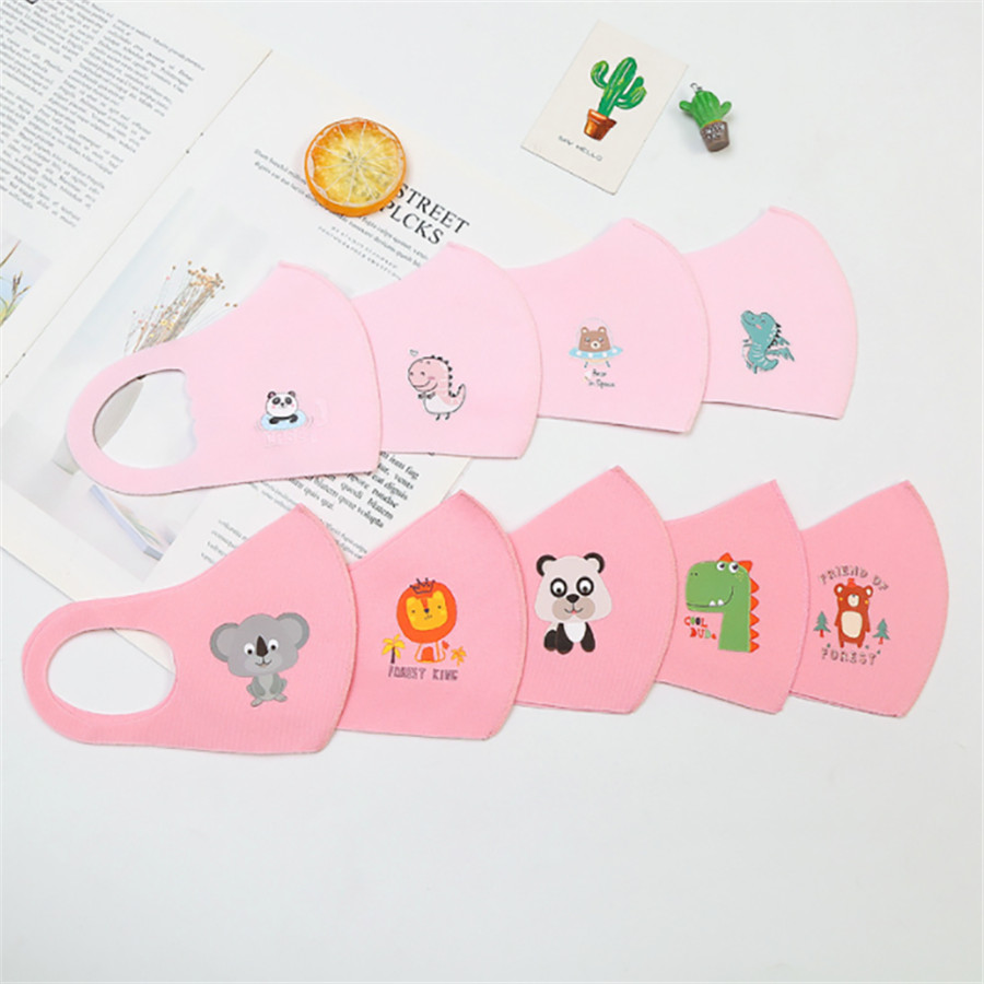 

Colorful kids Face Masks cartoon printed three-dimensional 4-12 Years Dustproof Mask Facial Cover Anti-Dust Breathable Mask