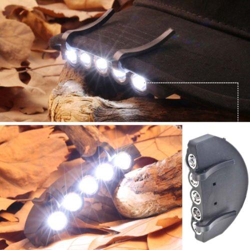 Hunting Cap Phares 5 Ultra Bright DEL Tête Réglable Lampe Cyclisme Randonnée
