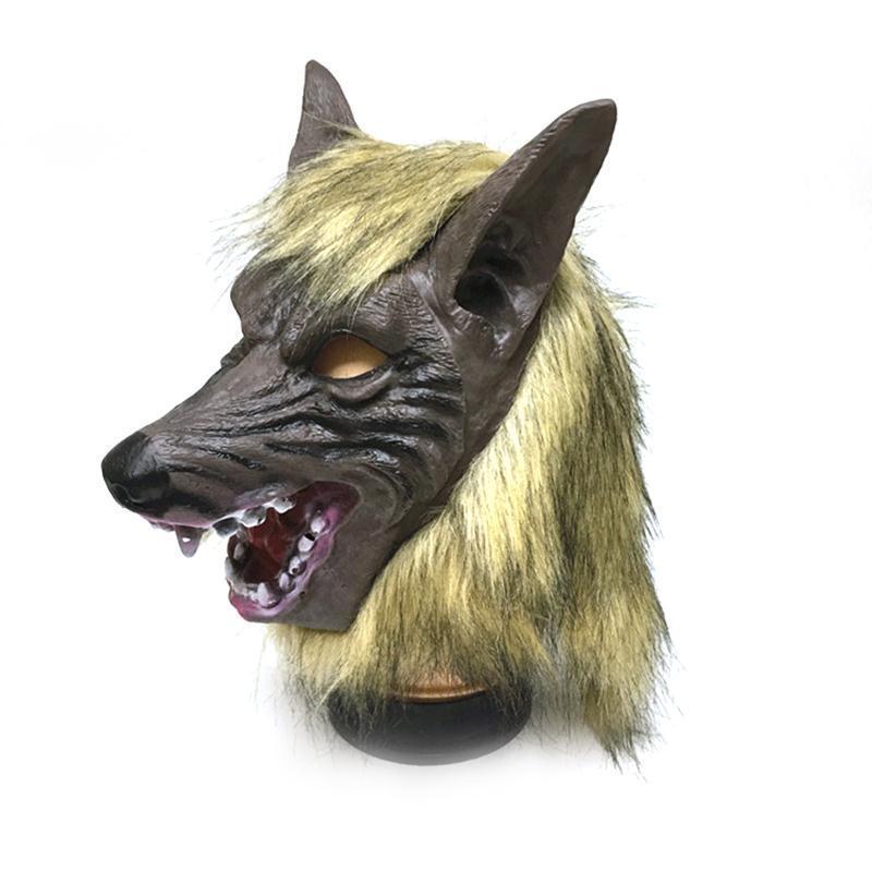 Horreur Halloween Loup Garou Pleine Overhead Latex Masque Avec Cheveux 
