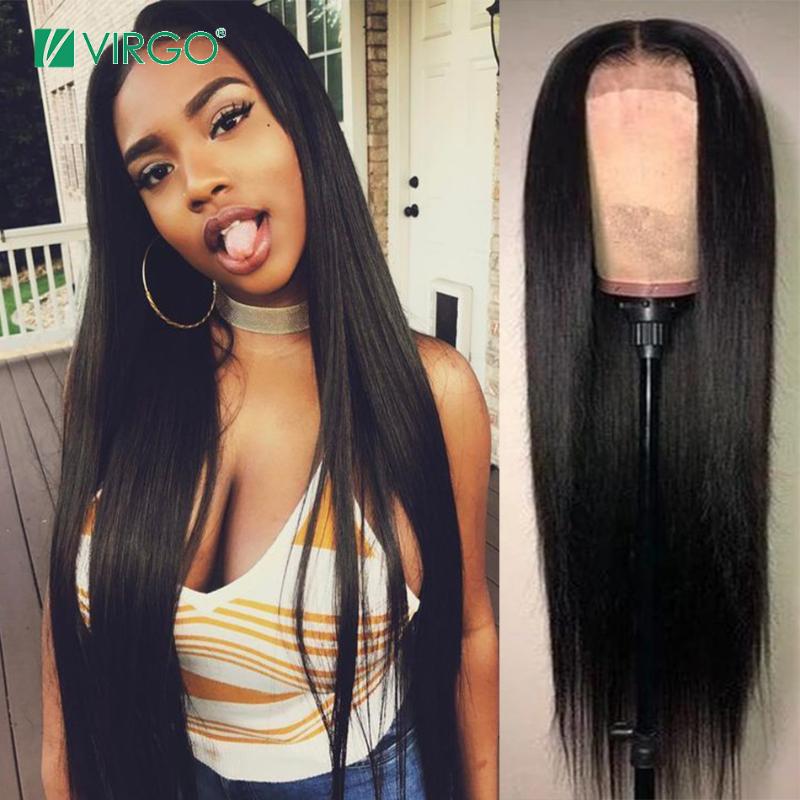 

28 30 Inch Lace Front Human Hair Wigs Straight 4x4 Lace Closure Wig Pre Plucked Hairline Baby Hair 150% Remy Front Wigs, As pic