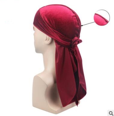 

Mens Velvet Durags Bandana Turban Hat Wigs Doo Men Durag Biker Headwear Headband Pirate Hat Du-RAG Hair Accessories cosplay hat 36, Blue;gray