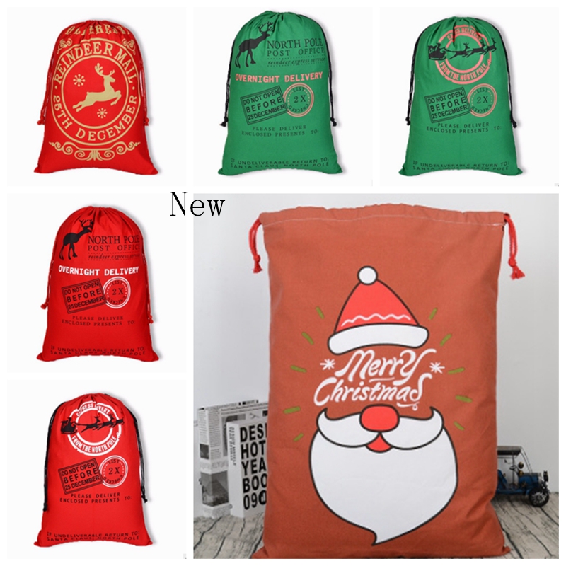 

Christmas Decorations Santa Sacks Monogrammable Christmas Gift Bags Large Drawstring Bag Santa Claus Deer 25 Designs Bulk Stock CYL-YW1065