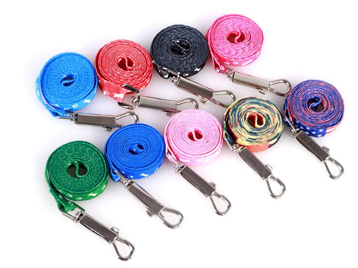 

Pet Harness Leashes Pet Necklace Rope Tie Collar Nylon Printed Adjustable Pet Dog Collar Puppy Cat Animals Accessories 1.0*120cm LXL720Q