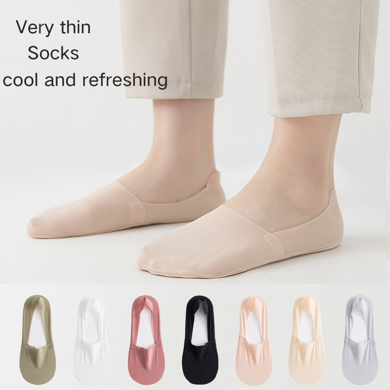 

novelty socks women ice silk ultrathin invisible Socks YouTube summer Sweat absorption and ventilation cotton sort 5 Pairs, Mixed color 5 pairs