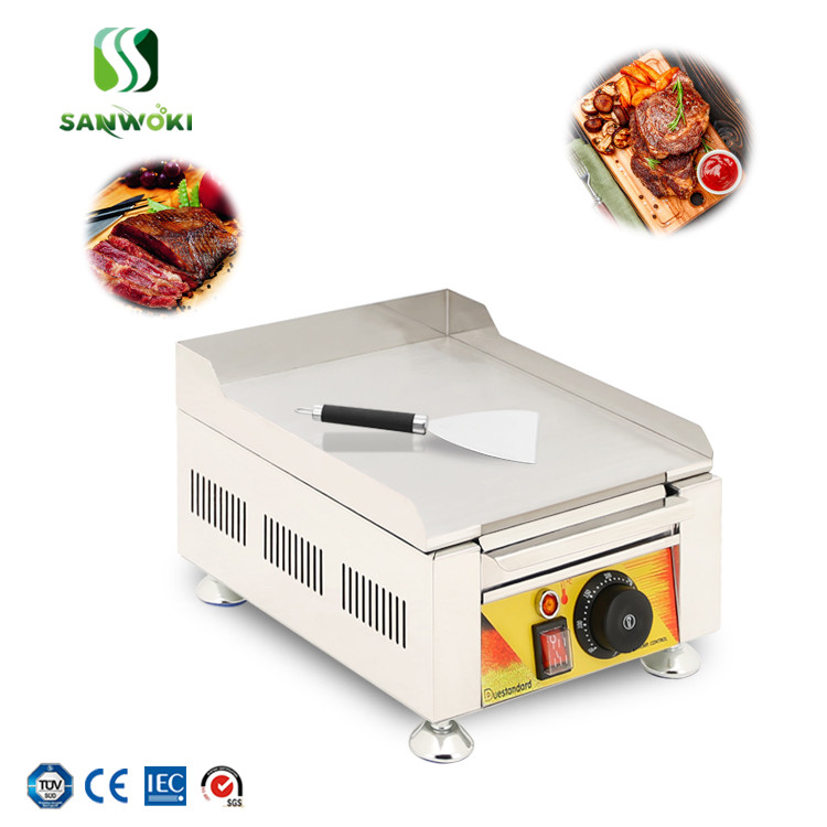 

Commercial BBQ Griddle Electric Griddle Steak/Fish/Chicken/Sandwich Frying Pan Electric Teppanyaki Grilling Machine Equipment